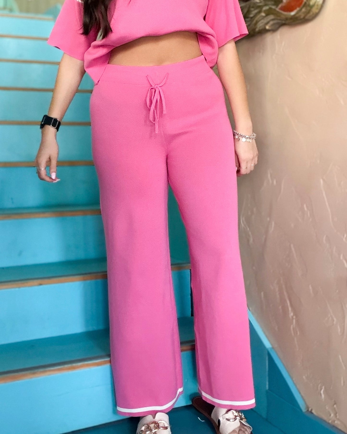 Rose Knit Lounge Set