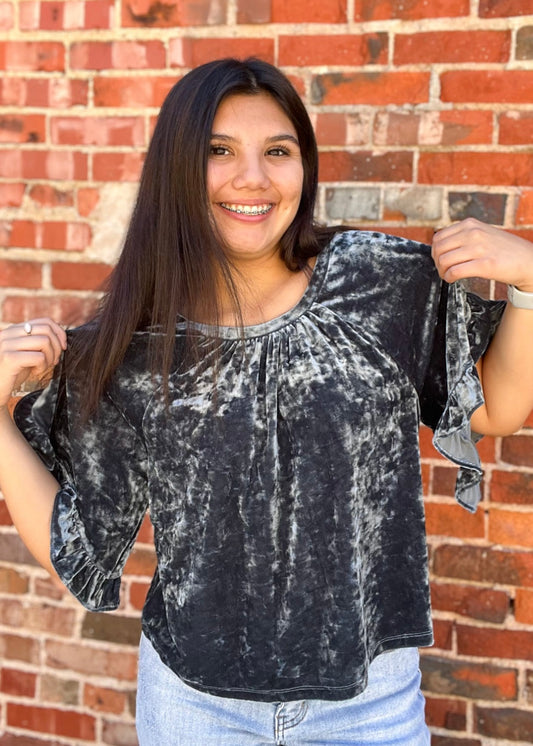 Top | Billy T Galaxy Boxy Velvet Blouse