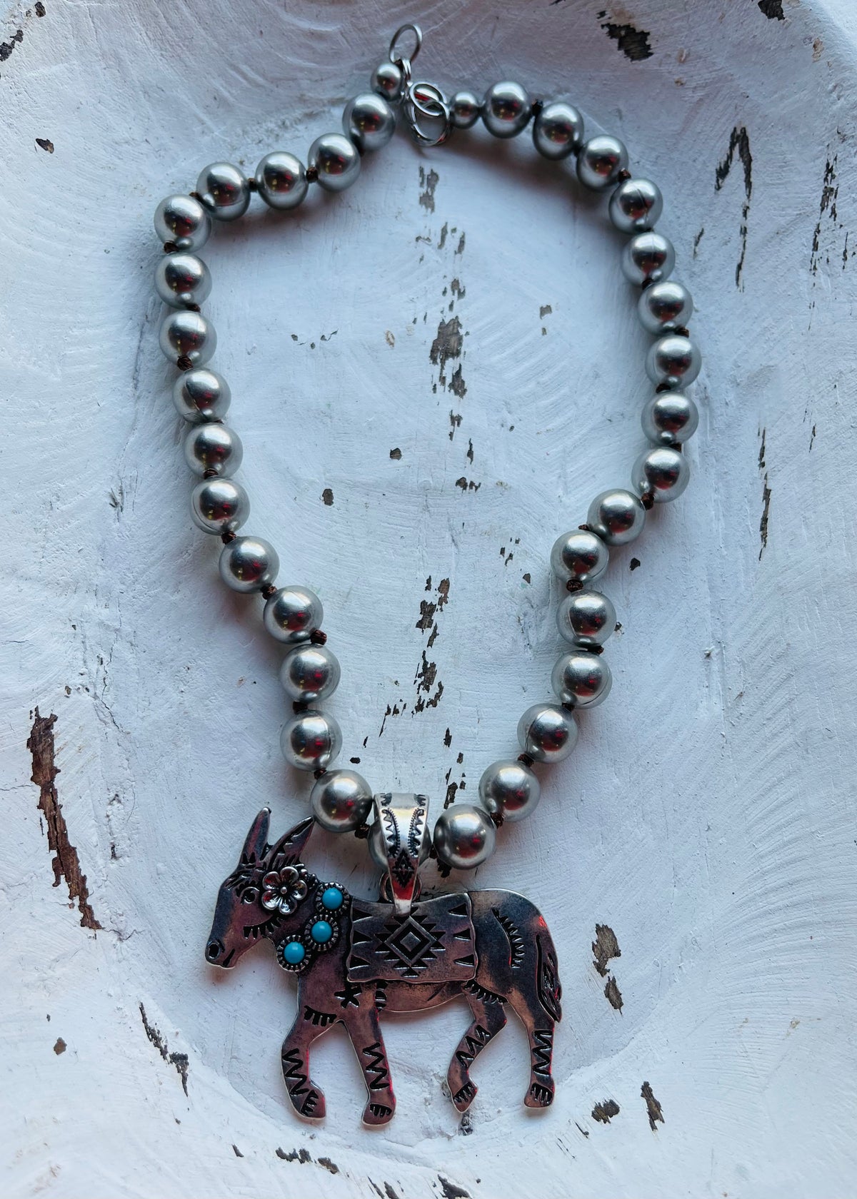 Necklace | Pendant On Faux Navajo Pearl