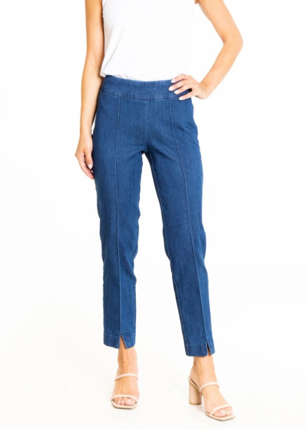 Pants | Thin Her Blue Pull On Stretch Ankle