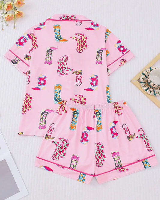 Pajama Set - Cowgirl Boots