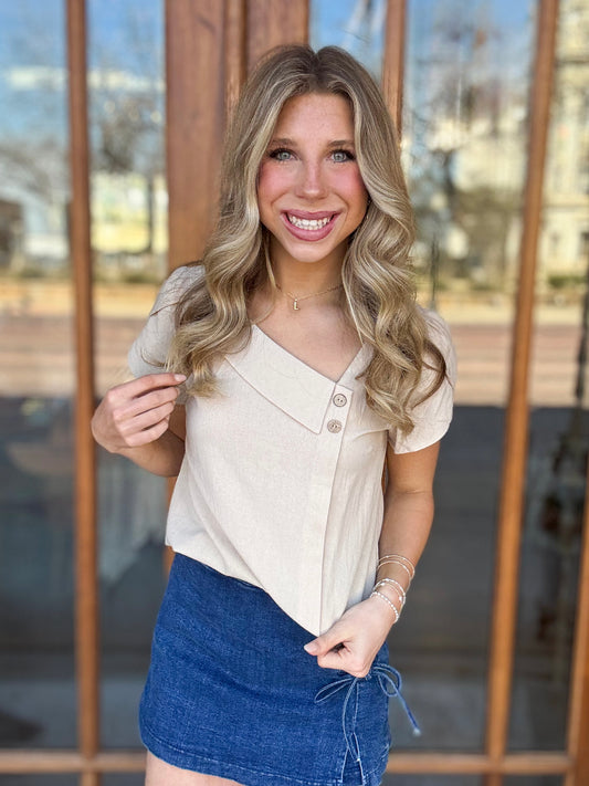 Soft Sands Asymmetrical Blouse