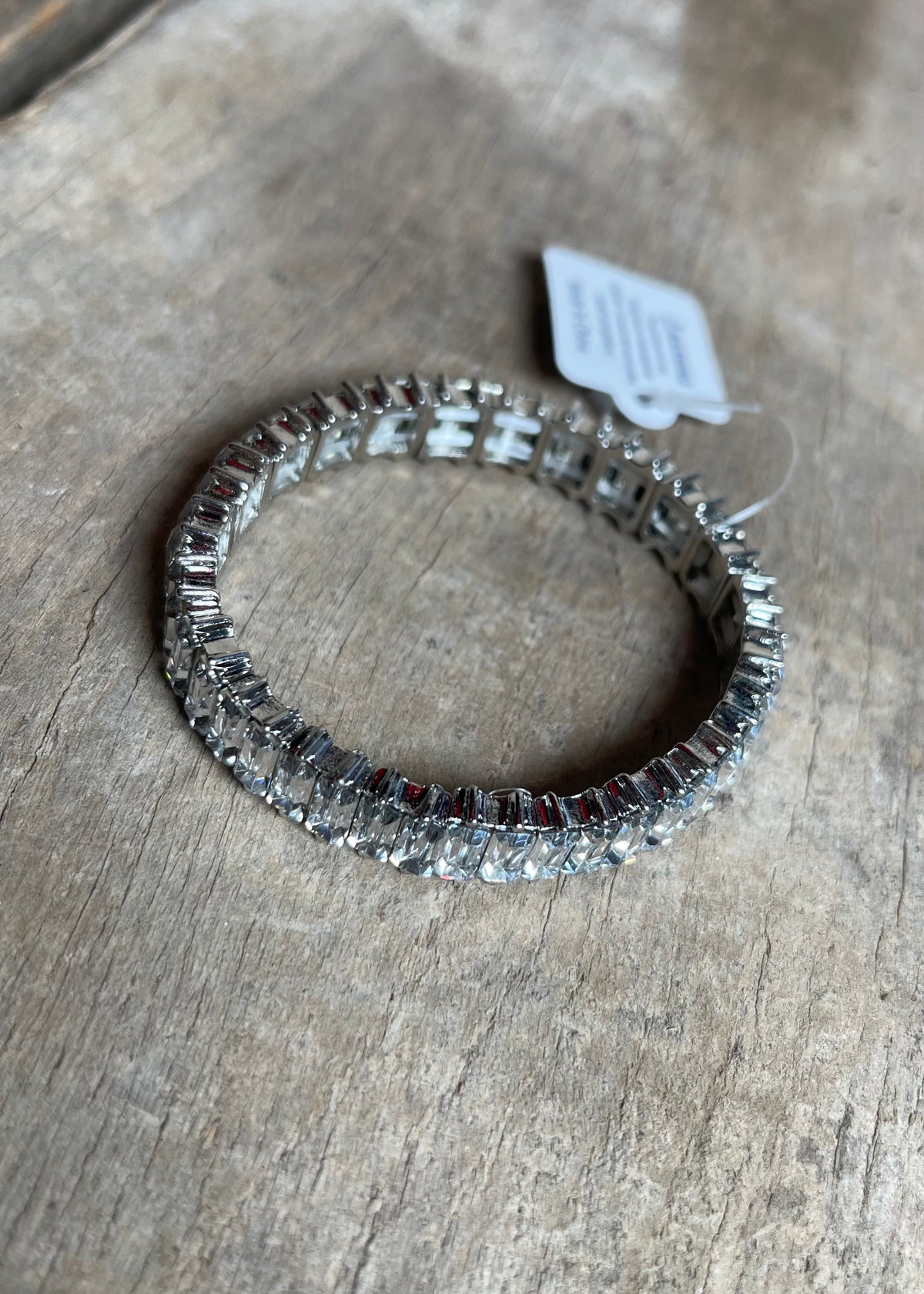 Bracelet | Silver Baguette Stretch Bracelet