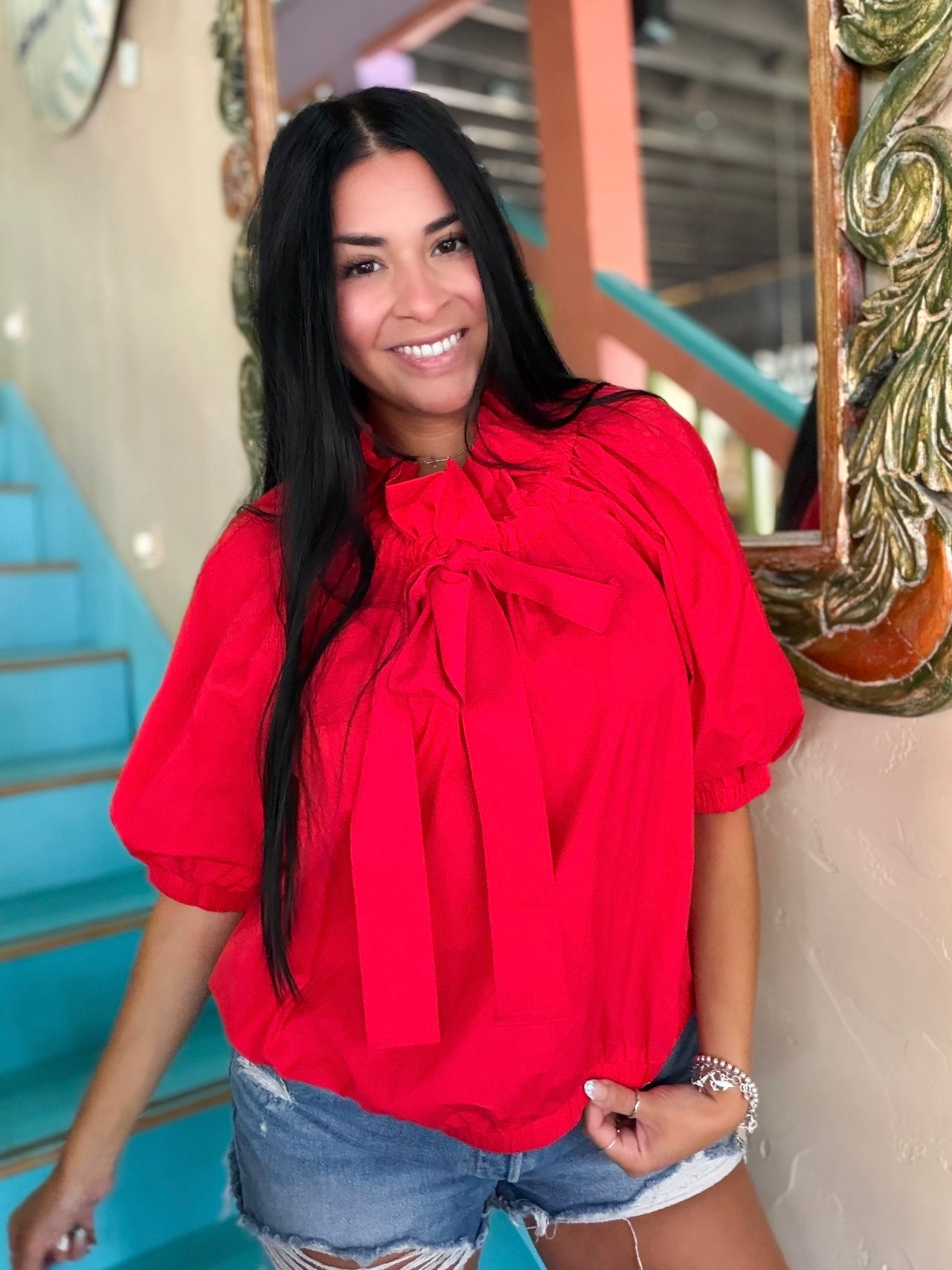 Blouse - Scarlet Convertible Bow