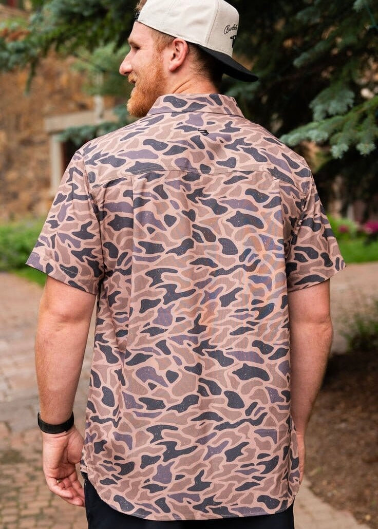 Burlebo | Performance Button Up Chest Pocket Gauge Camo