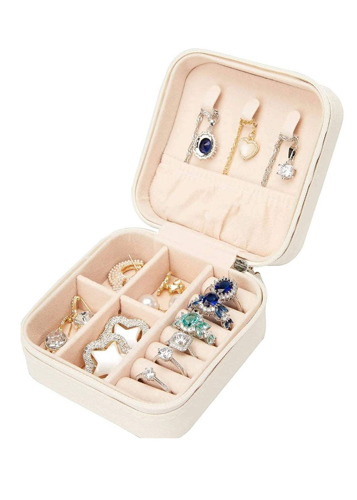 Jewelry Storage | White Portable Jewelry Organizer