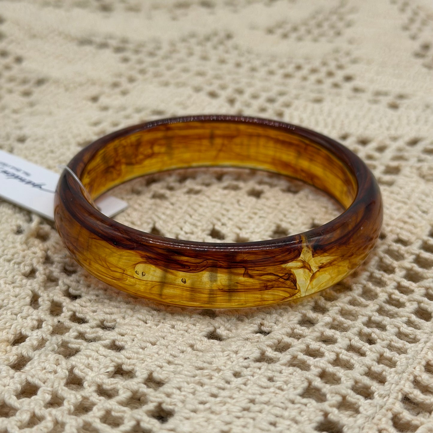 Jewelry | Bracelet Tortoise Chunky Marbled Bangle