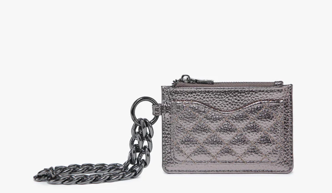 Wallet | Quilted Wallet with Chain Bangle