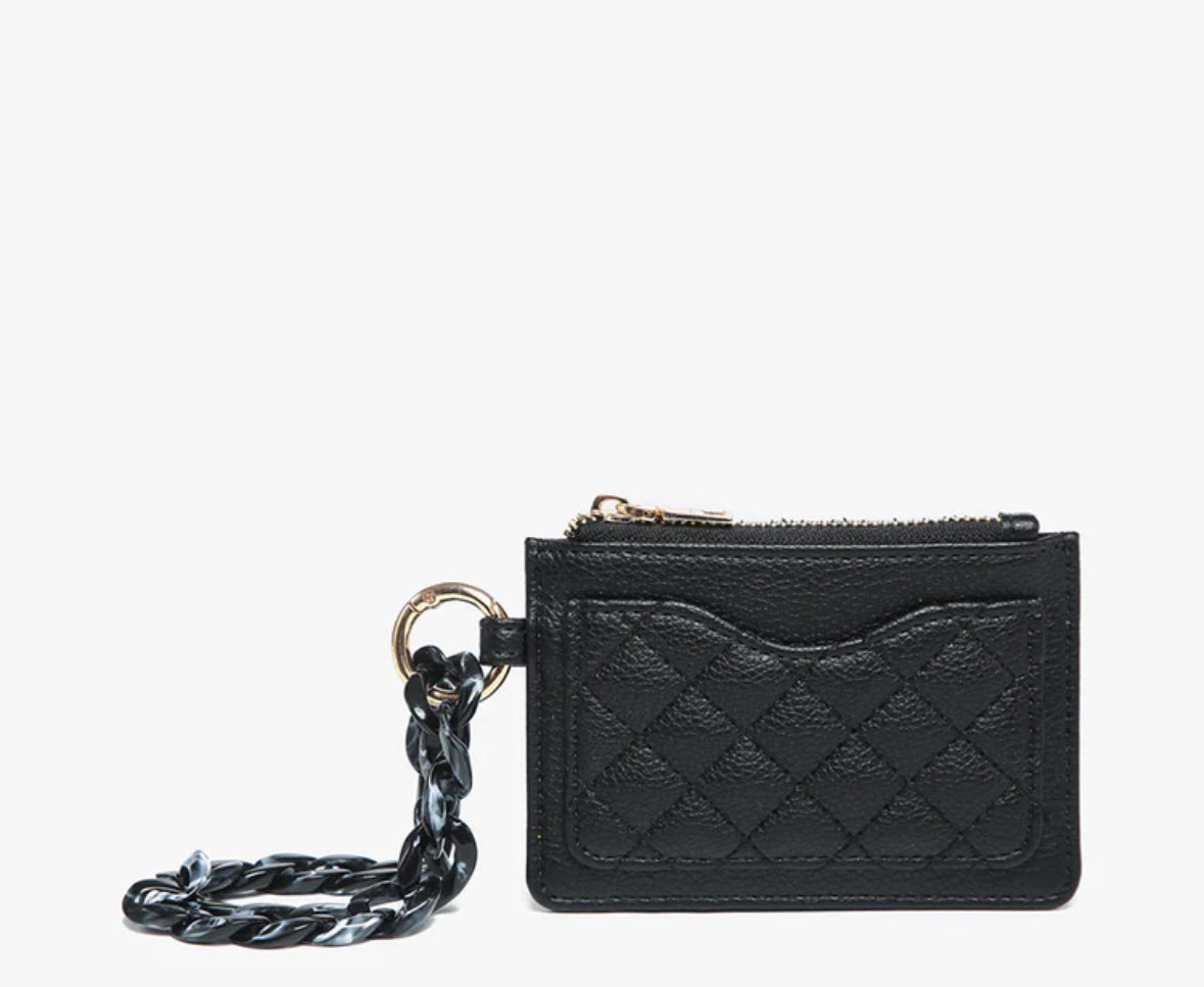 Wallet | Quilted Wallet with Chain Bangle