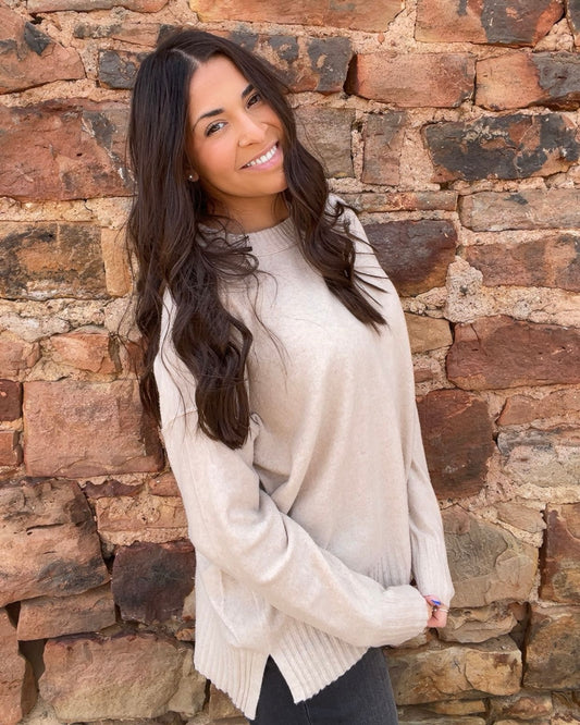 Tops | Sweater Crew Neck Knit Pullover