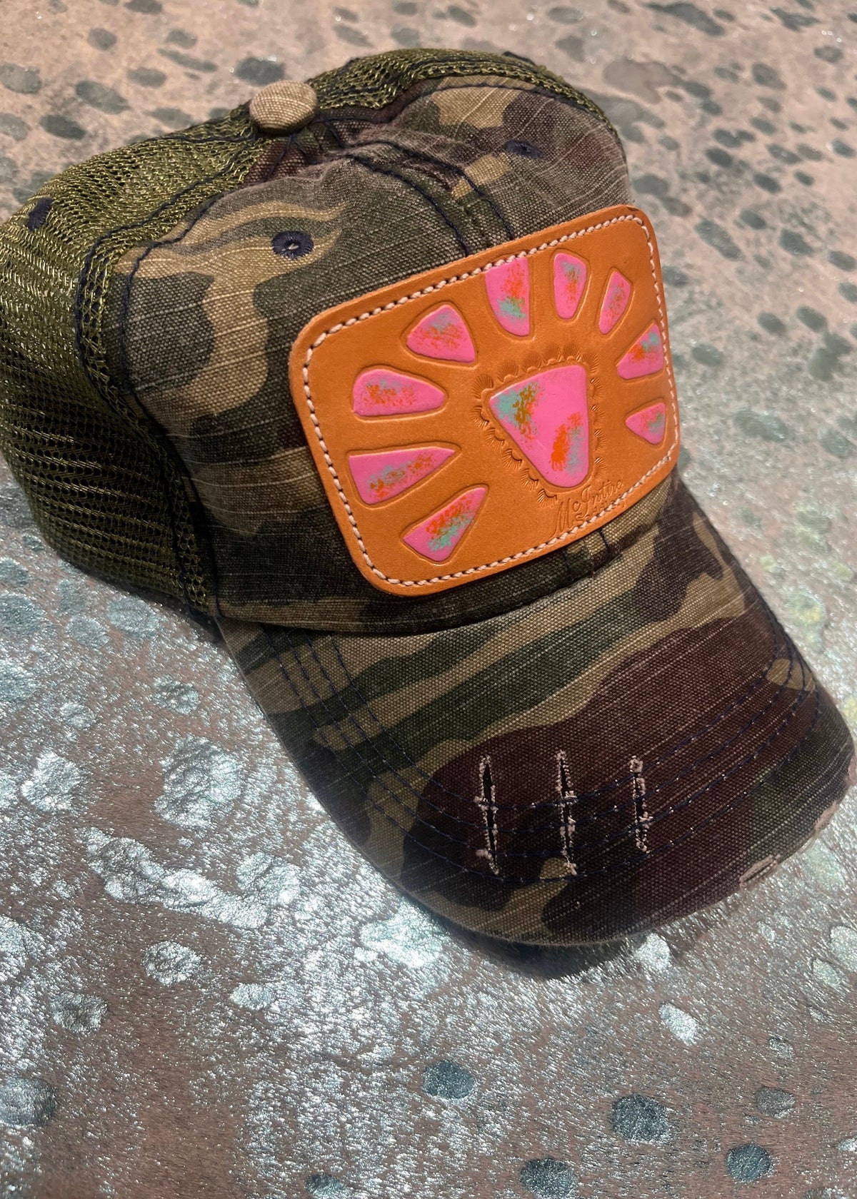 McIntire Saddlery | Cap Camo Unstructured Pink Squash