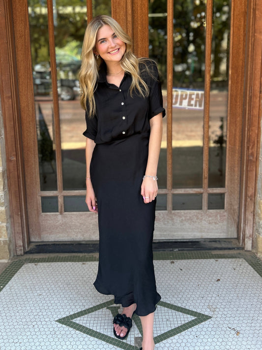 Dress | Naked Zebra Button Up Midi