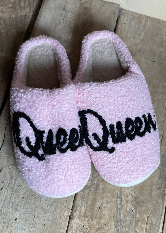 Pink Queen Plush Slippers