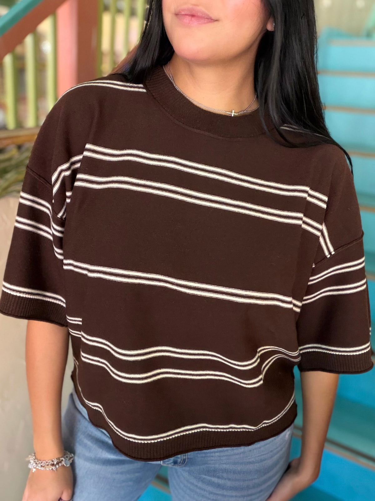 Sweater - Chocolate Cream Stripe
