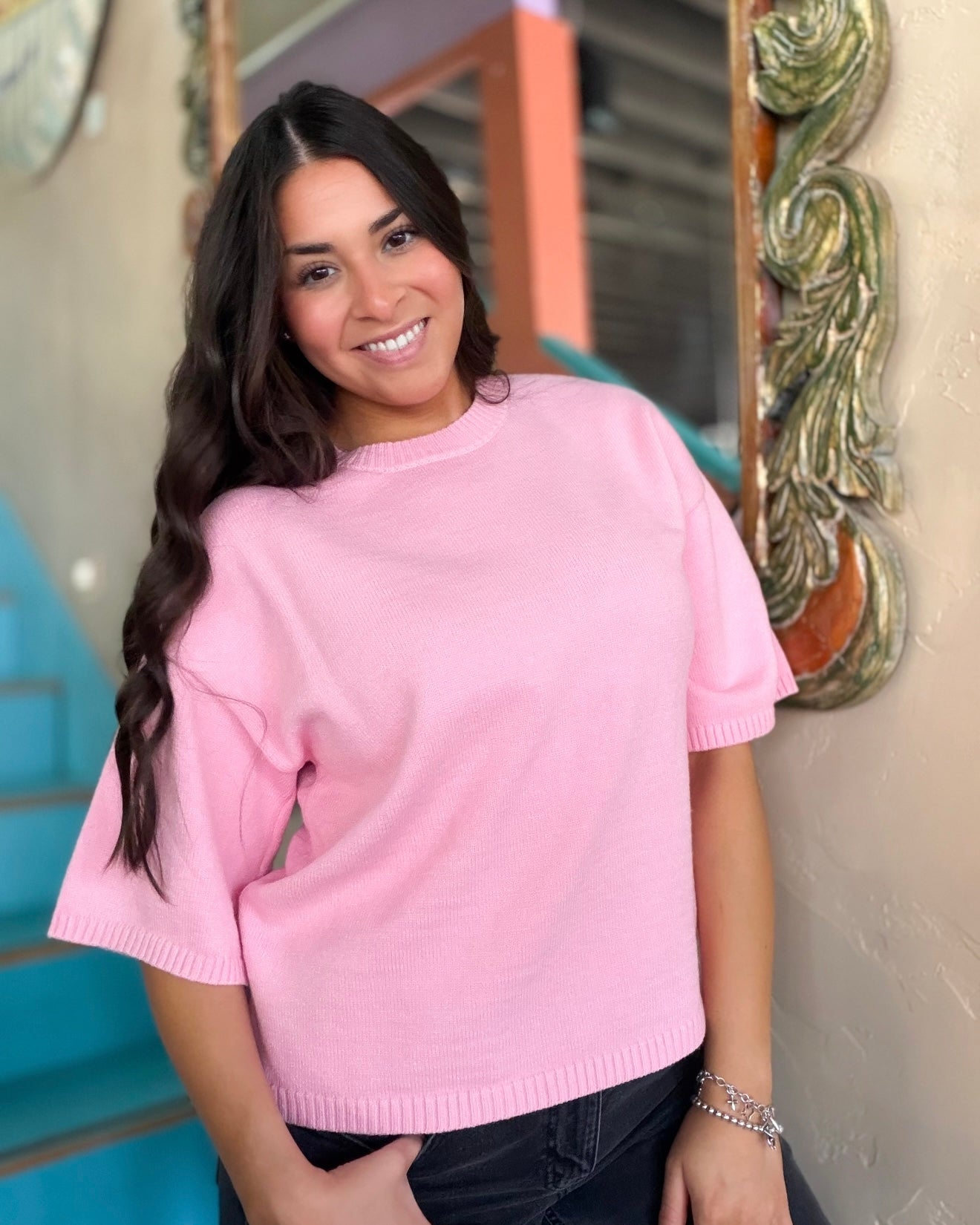 Sweater - Blush Short Sleeve
