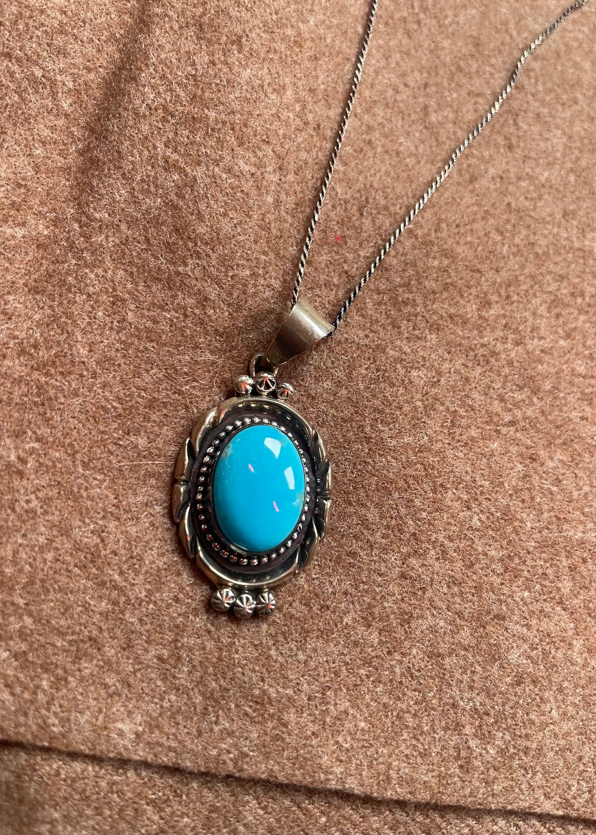 Turquoise | Turquoise W/Sterling Silver Chain 20’