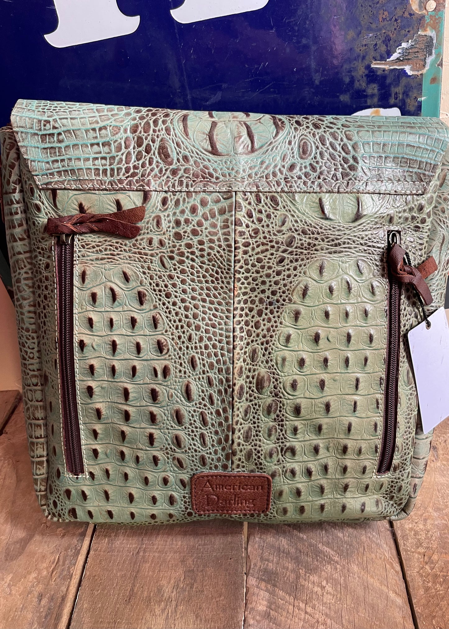 Handbags | Crocodile Embossed Genuine Western Leather Bag