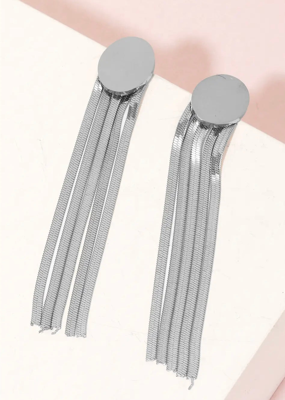 Jewelry | Earrings Circle Disc Snake Chain