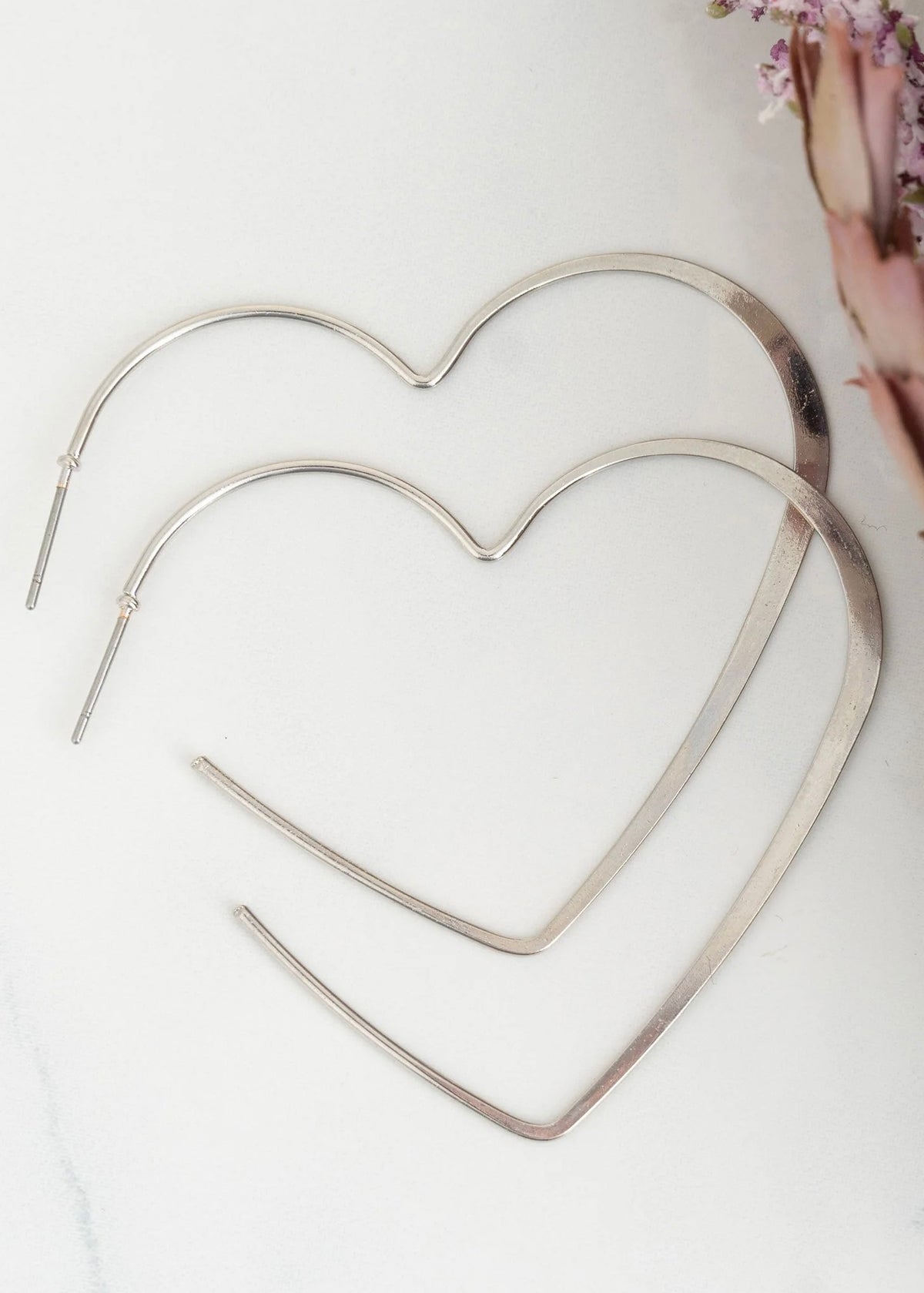 Earrings | Heart Hoop Earrings