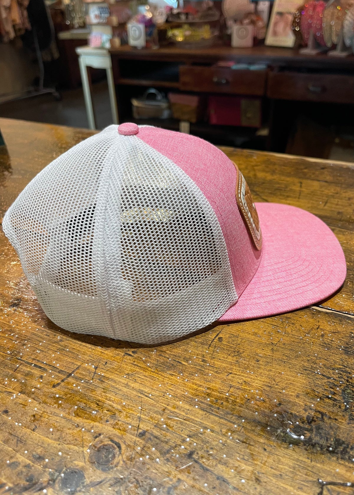 McIntire Saddlery | Cap Heather Pink &amp; White