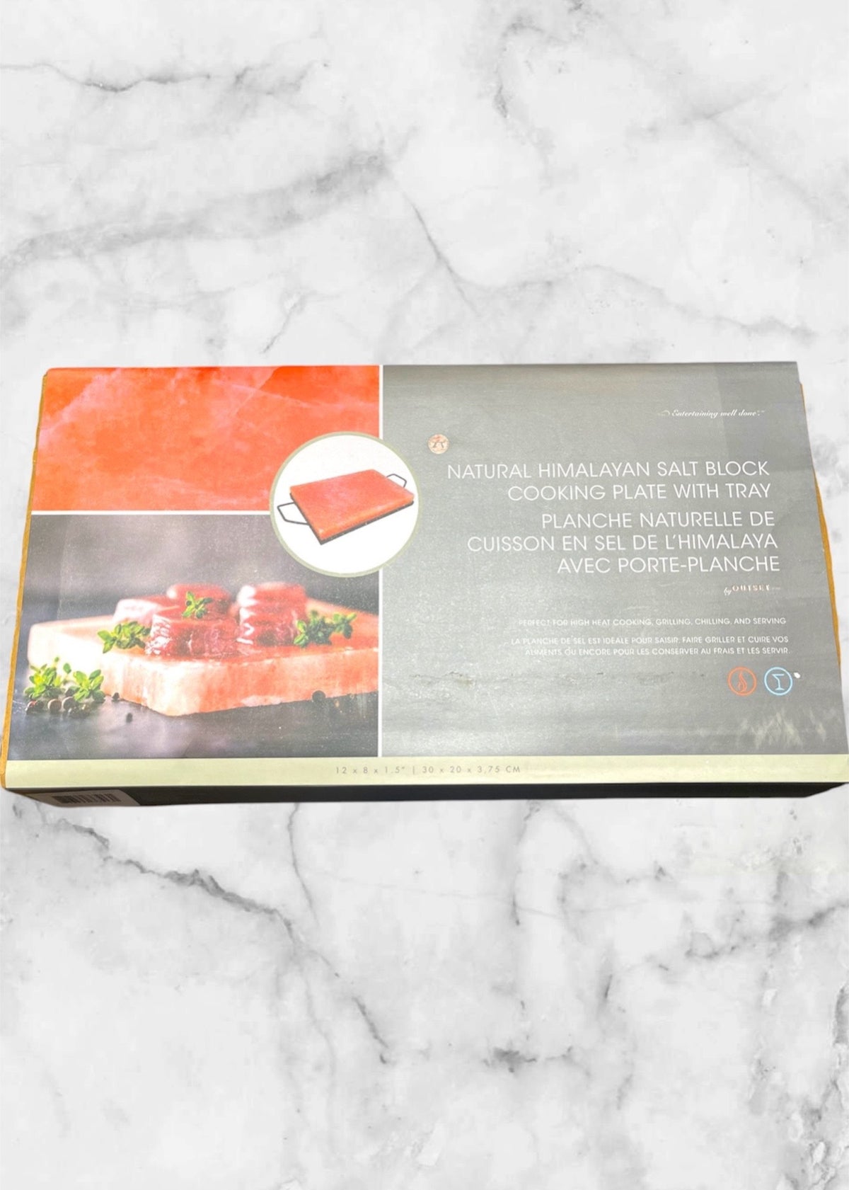 Kitchen | Outset Pink Himalayan Salt Block Holder Tray