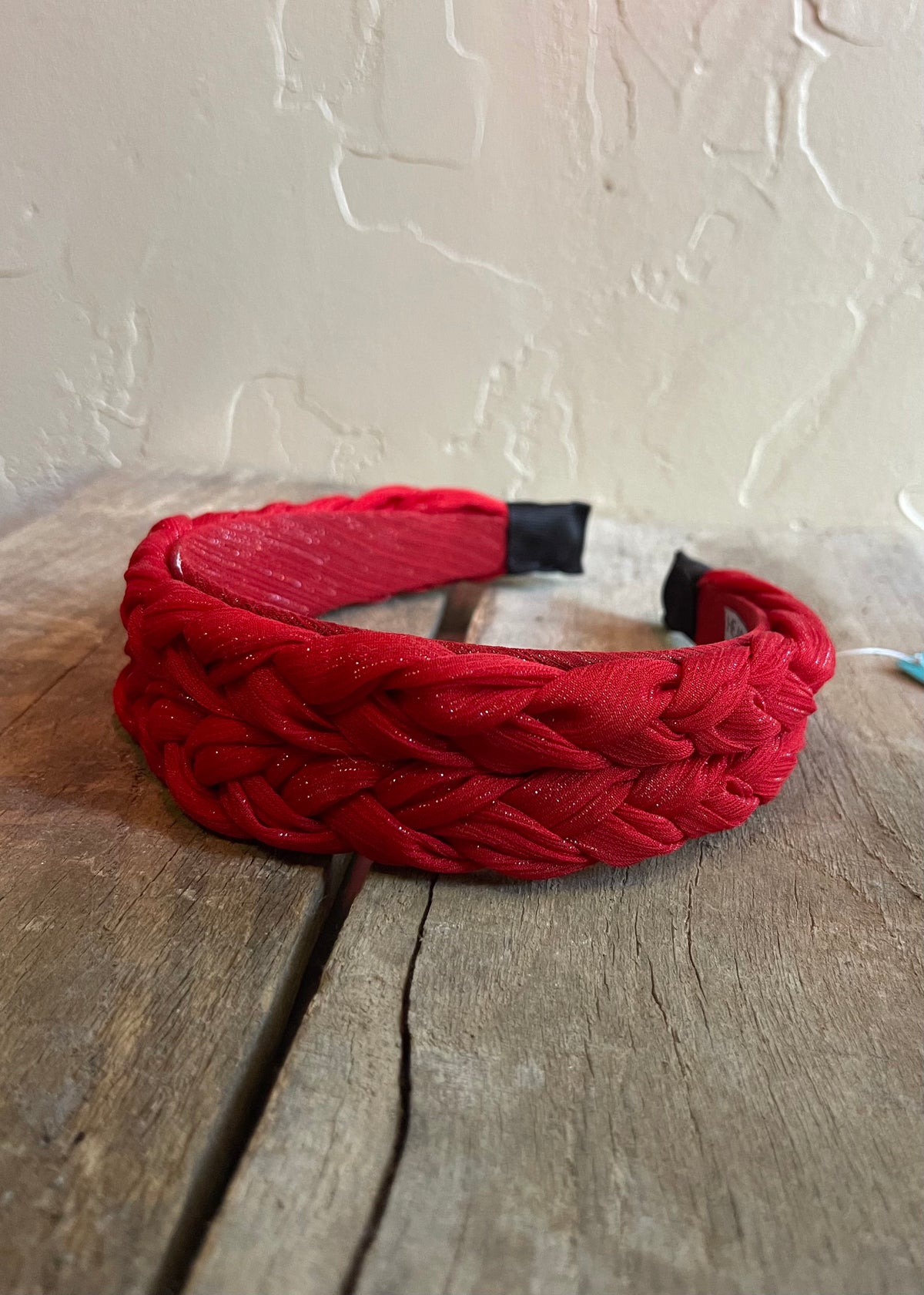 Hair Accessories | Red Shimmer Blushing Braid Headband