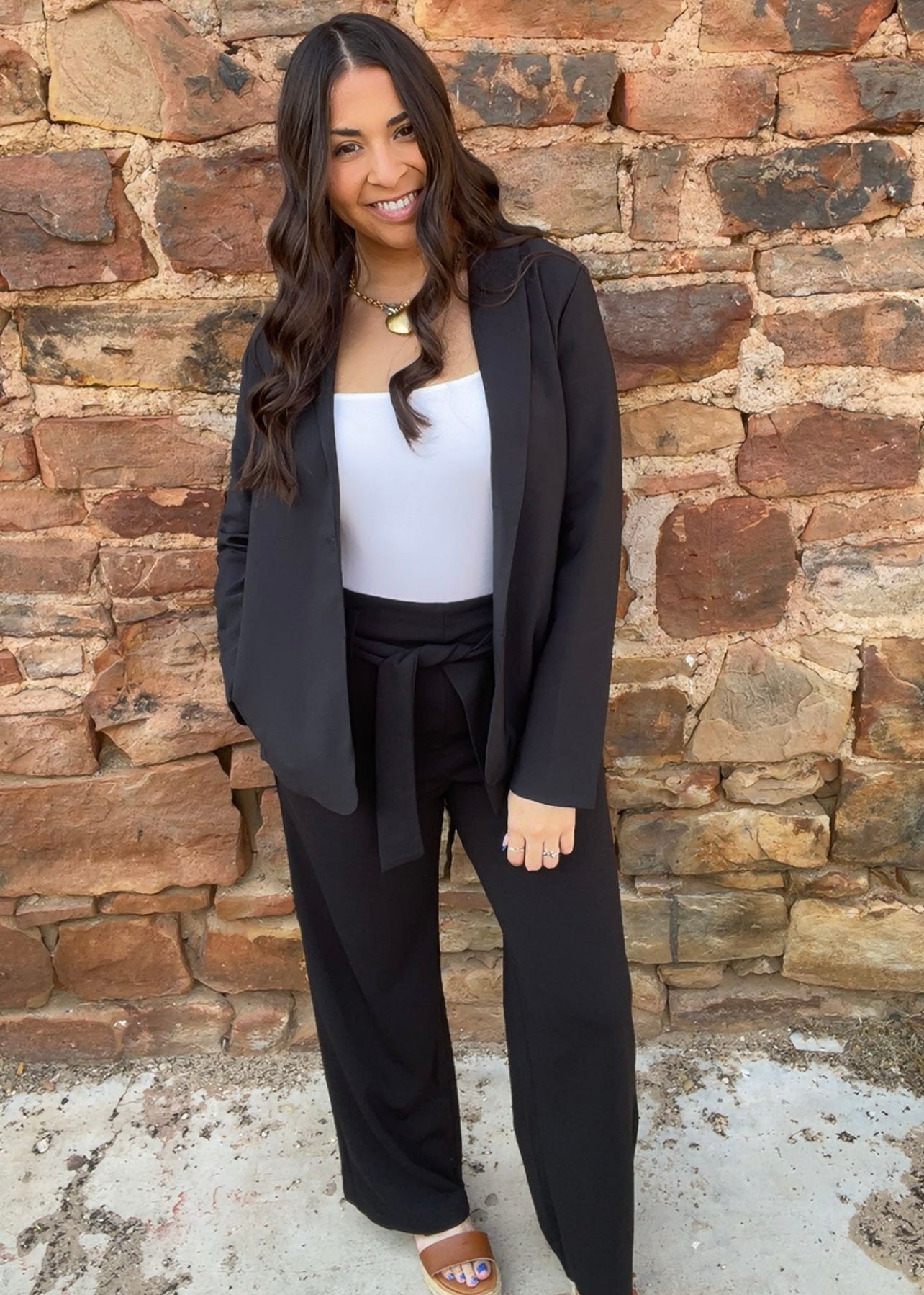 Bottoms | Pants High Waisted Tie Belt