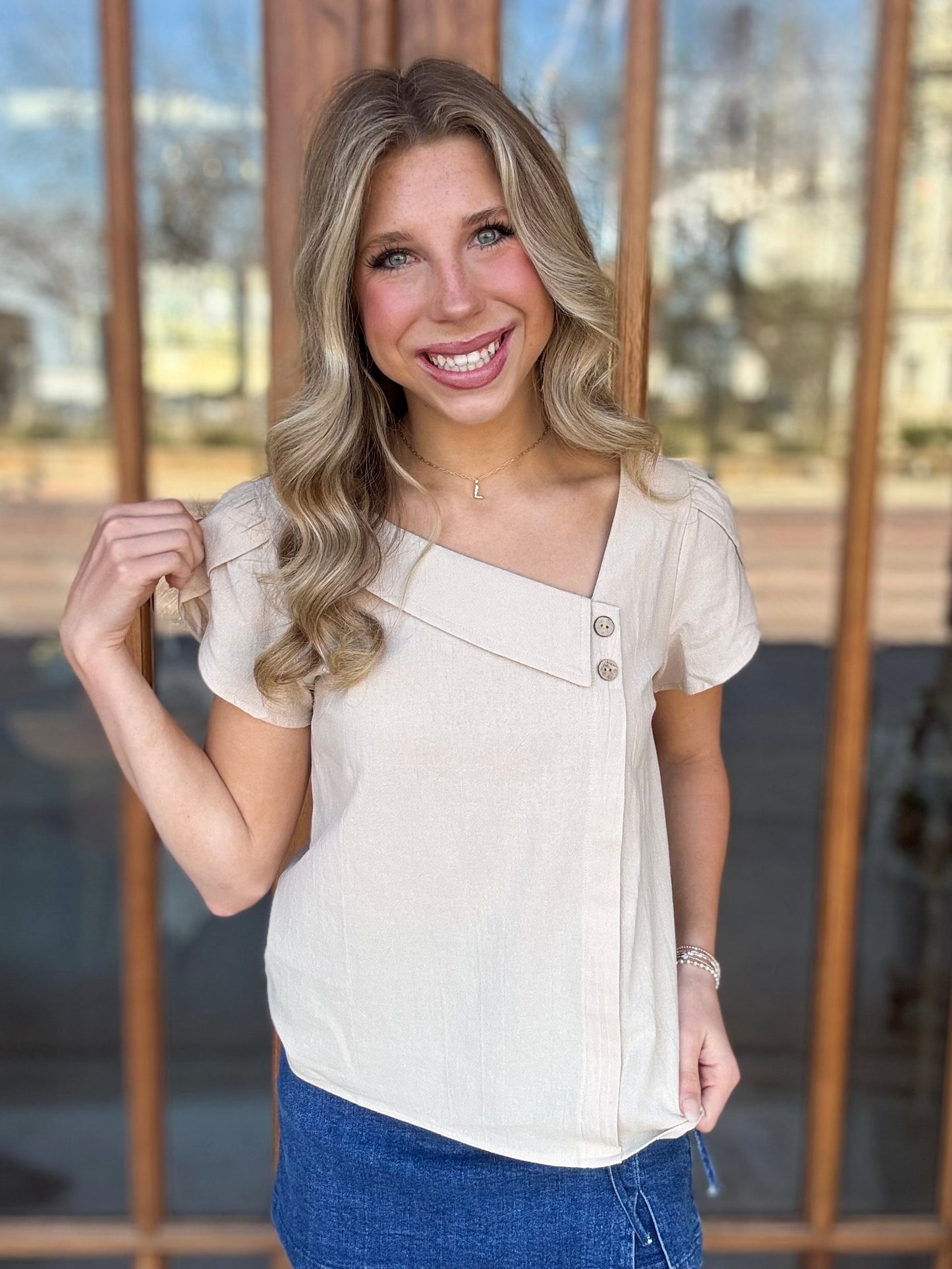 Soft Sands Asymmetrical Blouse