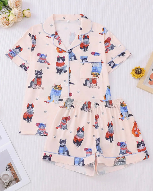 Pajama Set - Cozy Cat