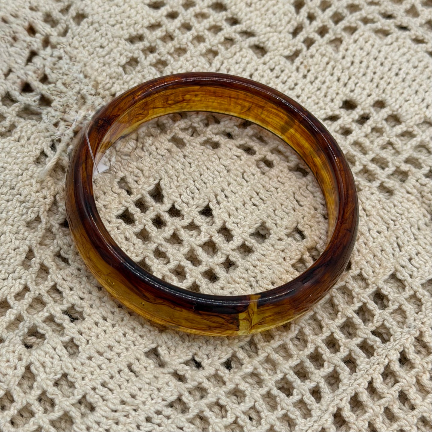 Jewelry | Bracelet Tortoise Chunky Marbled Bangle