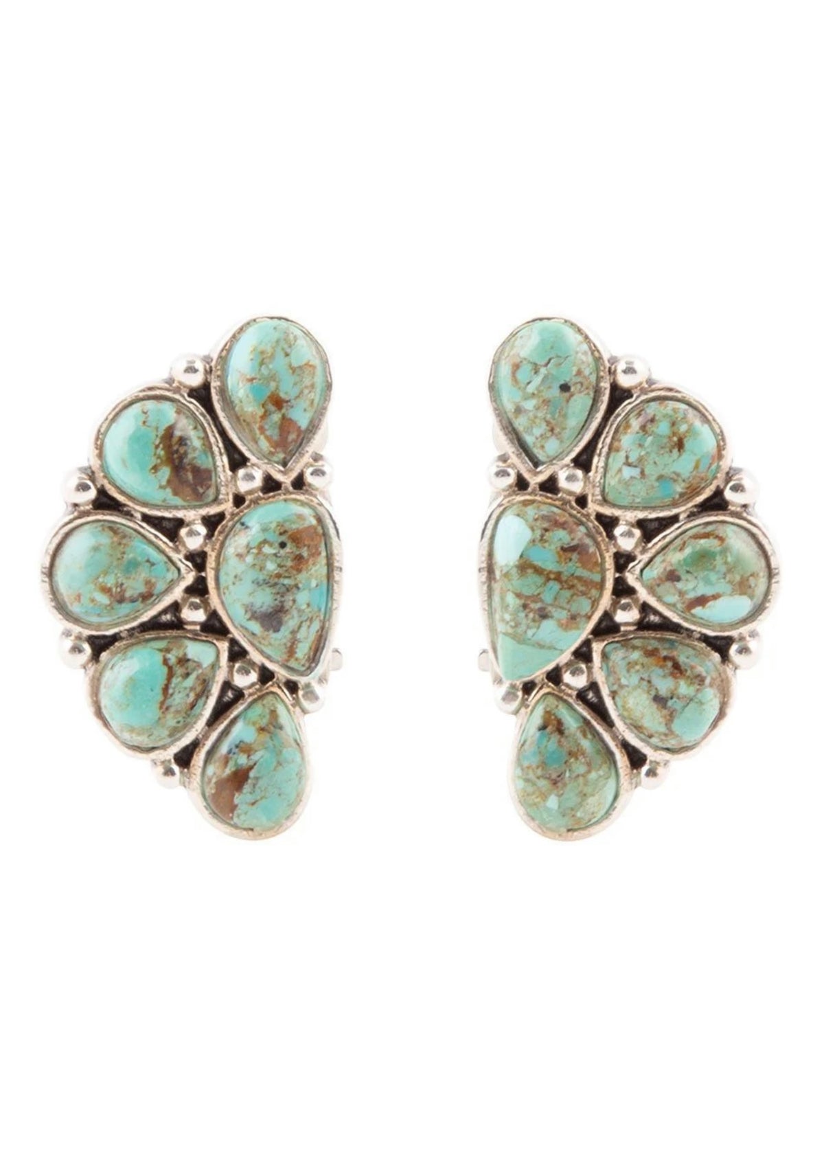 Earrings | Durango Blue Turquoise Sterling Silver Clip Earrings