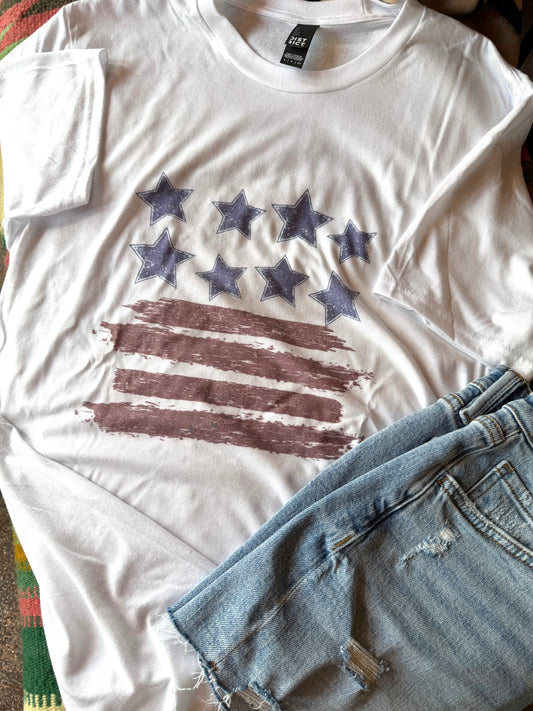 Stars and Stripes Patriotic Tee
