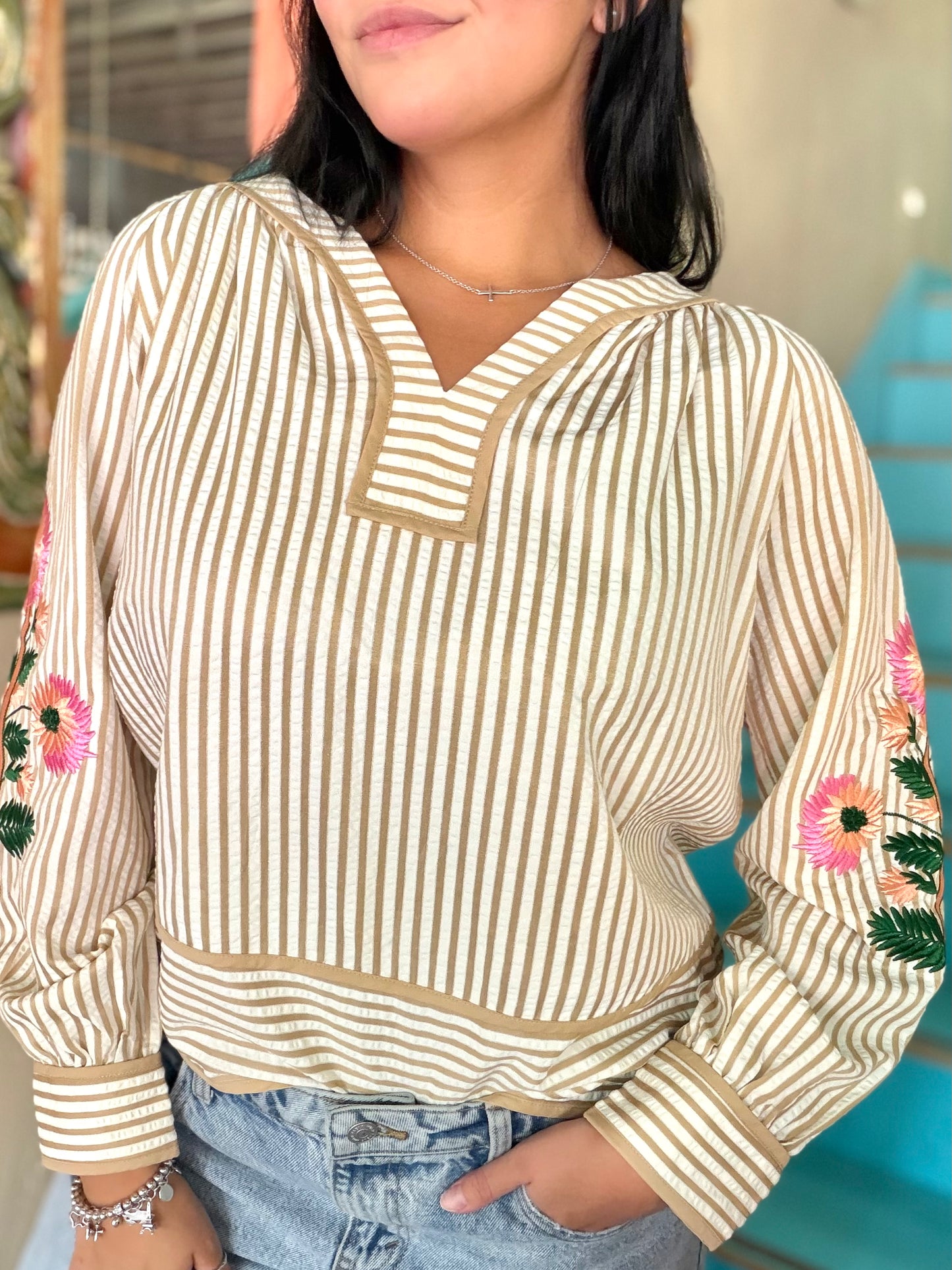 Blouse - Wildflower Embroidered