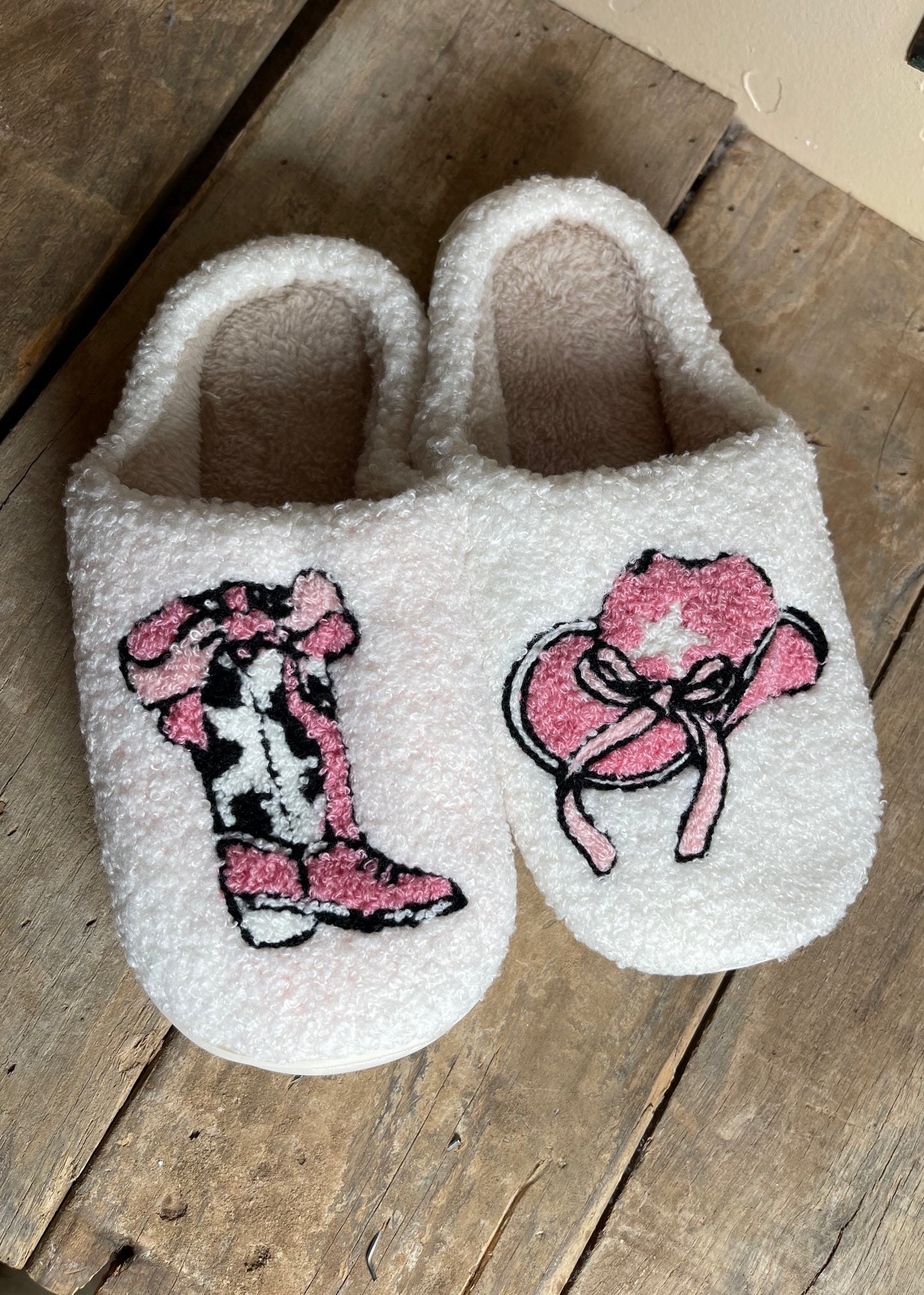 Western Boots and Hat Home Slippers
