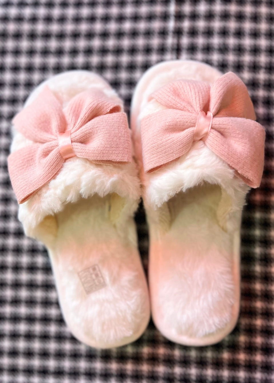 Shoes | Bow Knot Decor Plush Slippers