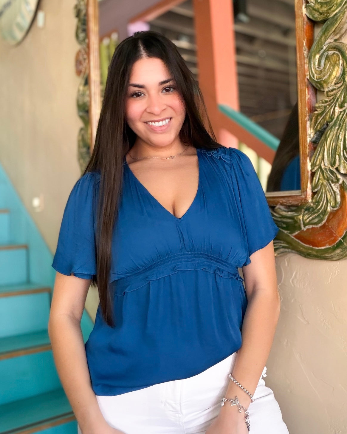 Marlin Flutter Half Sleeve Blouse