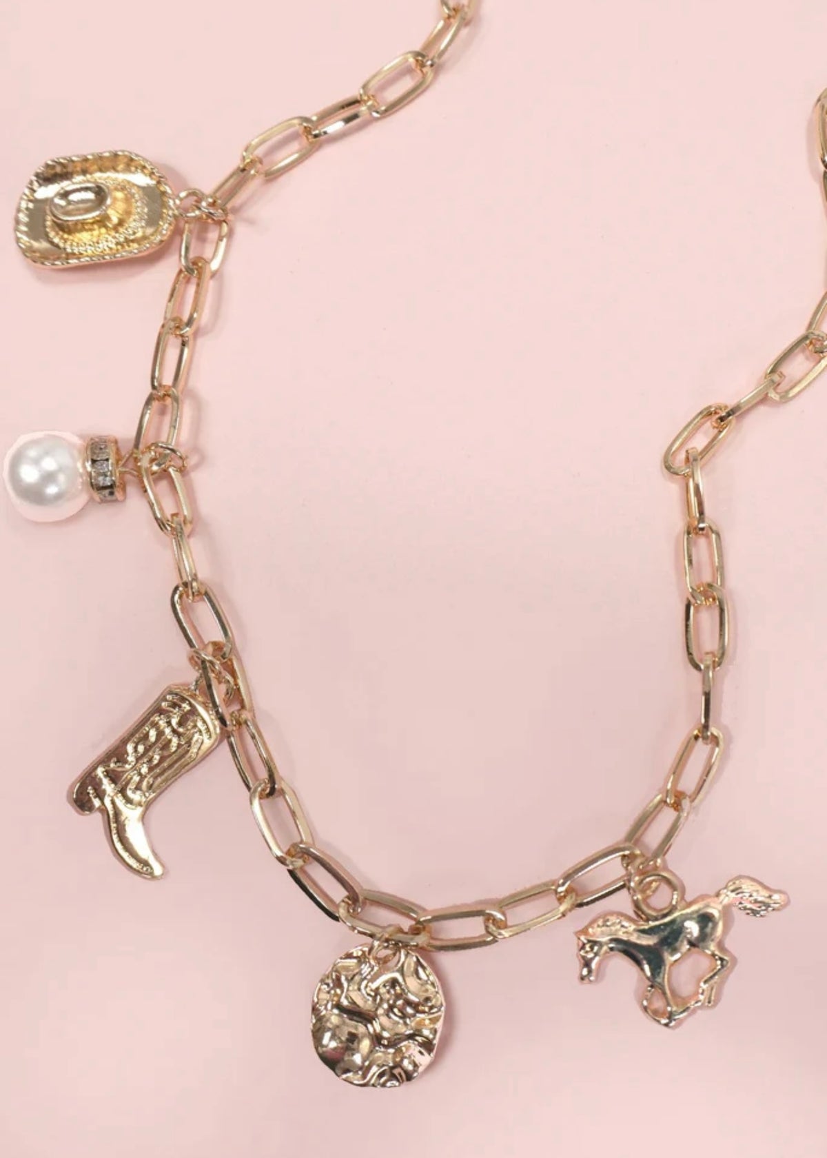 Necklace | Western Boot Star Hat Horseshoe Charm Necklace