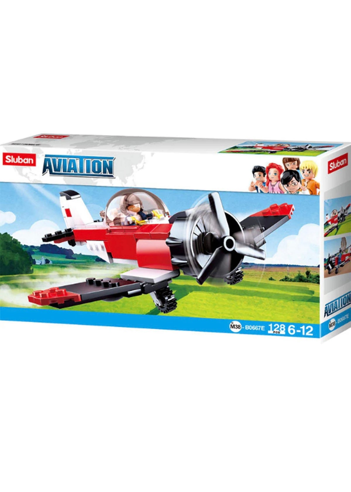 Littles | Aviation Farm Plane Building Brick Kit (128pcs)