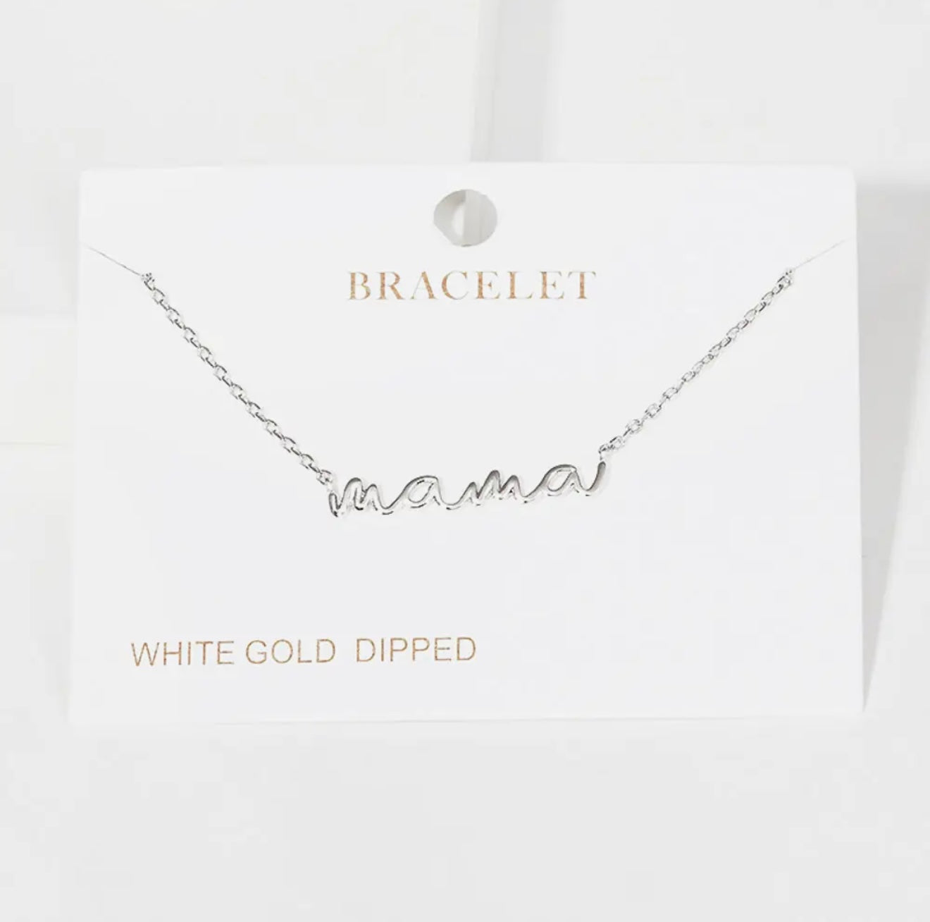 Bracelet - Rhodium Mama