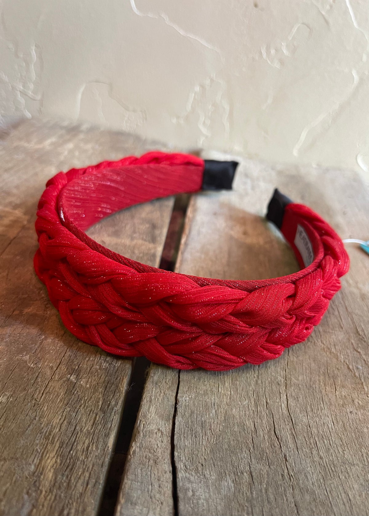 Hair Accessories | Red Shimmer Blushing Braid Headband