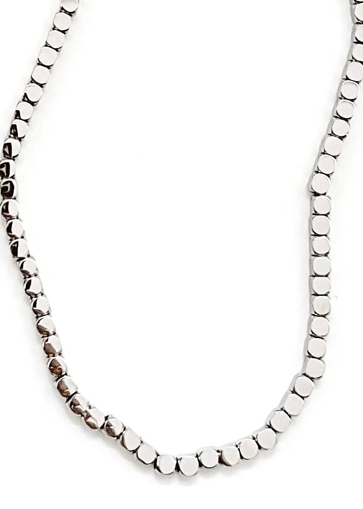 Necklace | Silver Lenora Beaded Waterproof Necklace