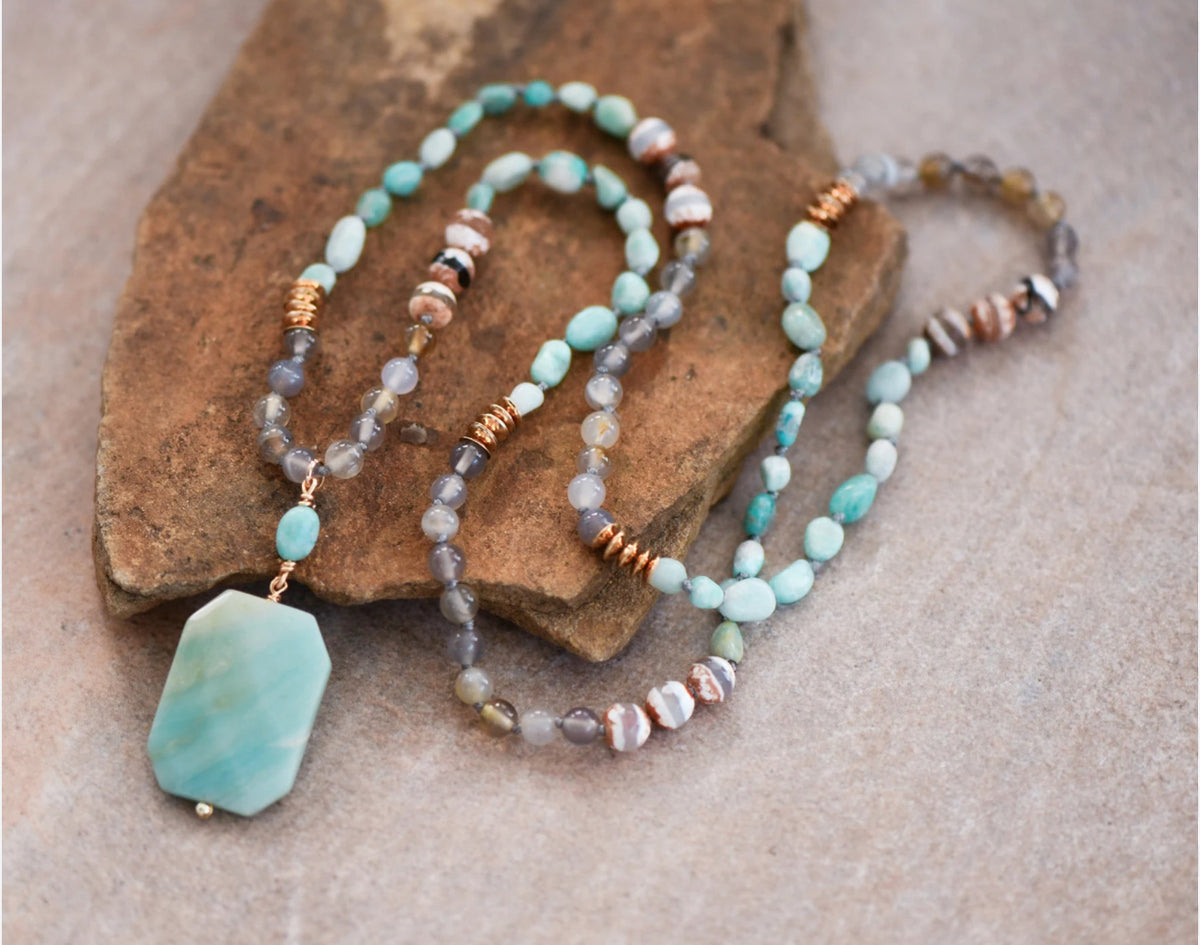 Necklace | Amazonite Beaded Necklace