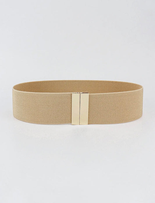 Belt - Tan Alloy Buckle Elastic