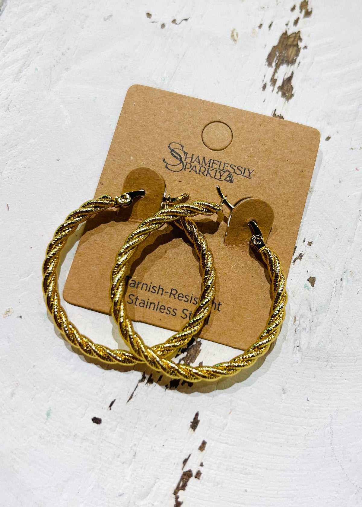 Earrings | 18K Waterproof Non-Tarnish Gold Hoops