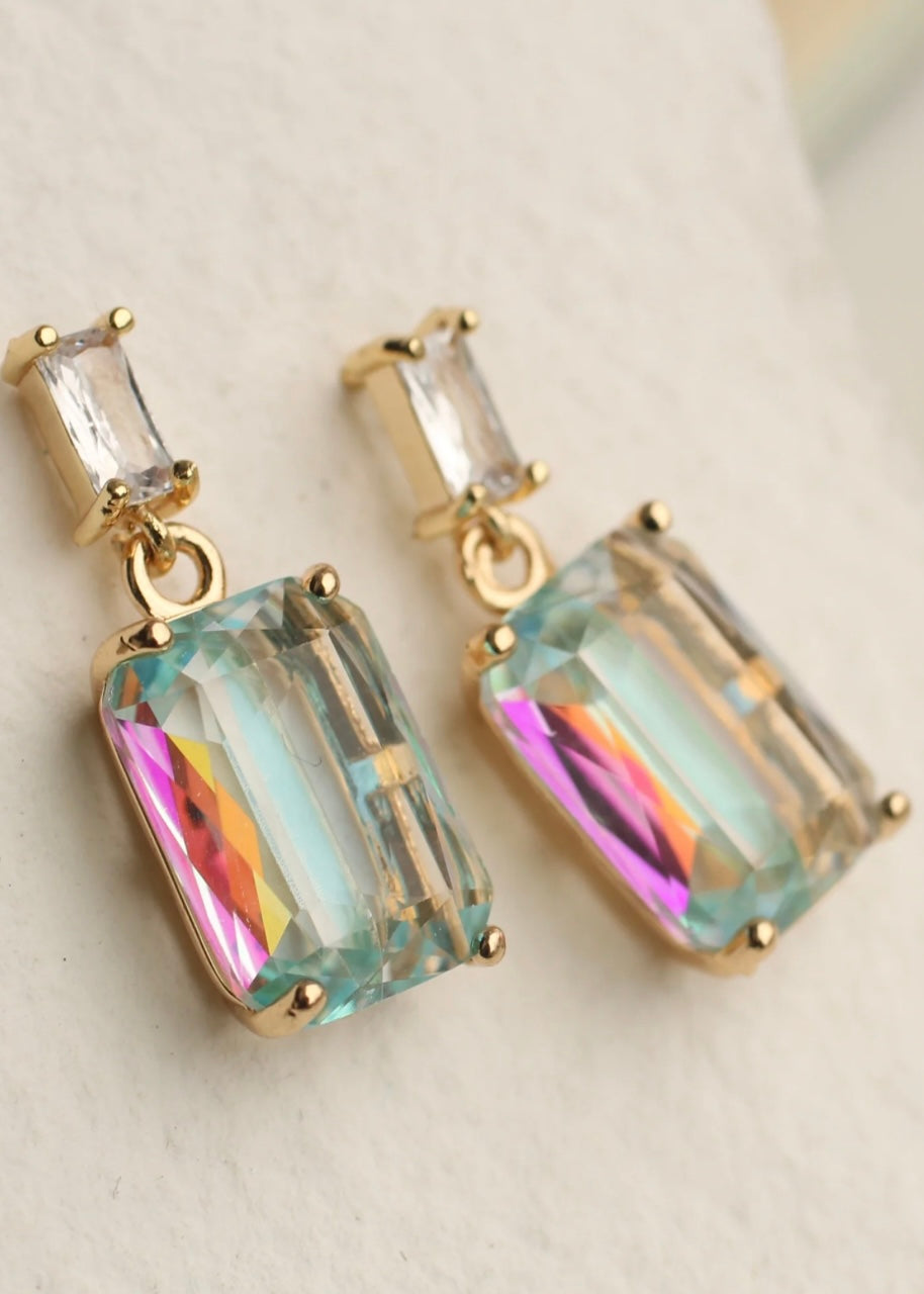 Earrings | Rainbow Baguette Earrings