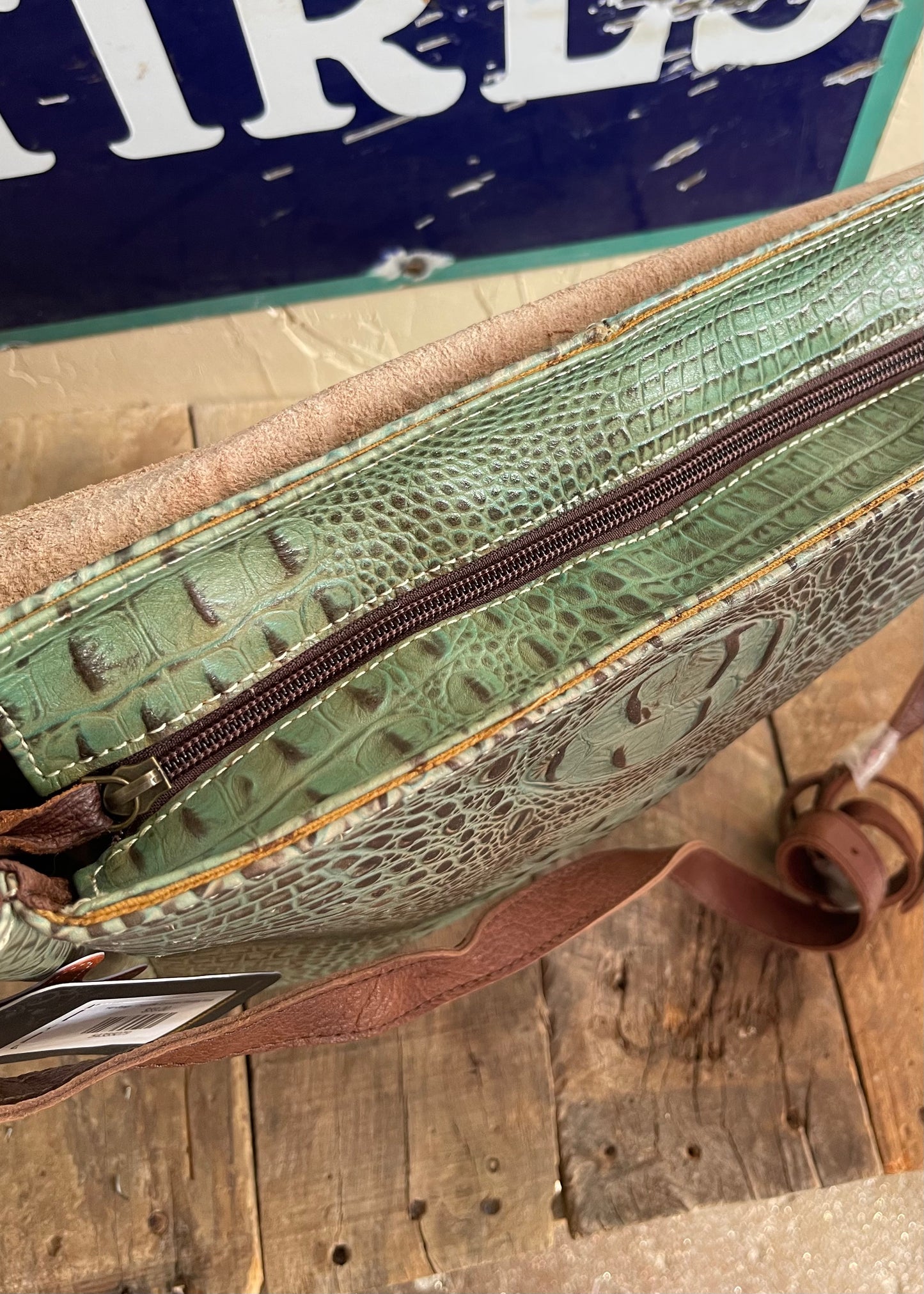 Handbags | Crocodile Embossed Genuine Western Leather Bag