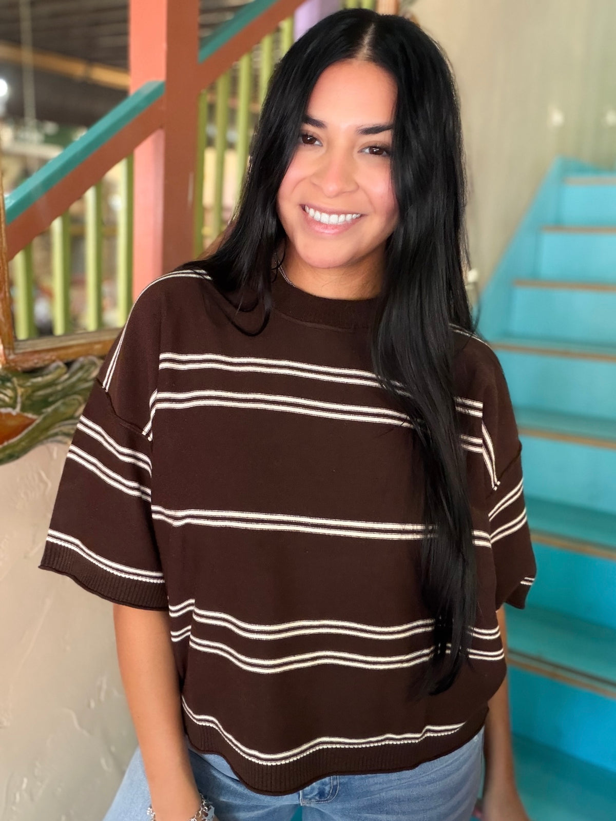 Sweater - Chocolate Cream Stripe