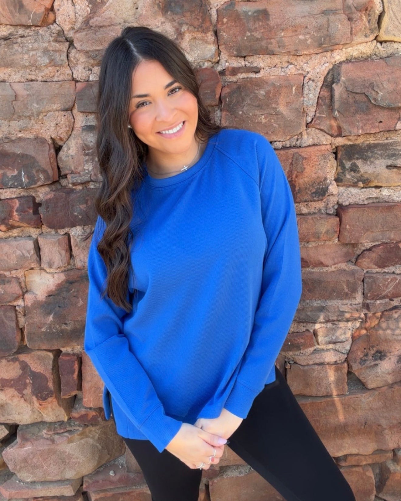 Tops | Mono B Sand Wash Rib Raglan Long Sleeve