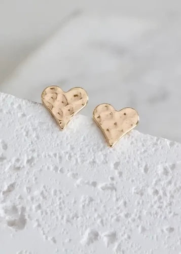 Earrings | Hammered Heart Earrings