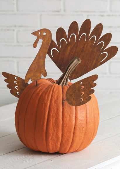 Holiday | Set of 4 Turkey Pumpkin Decorating Picks